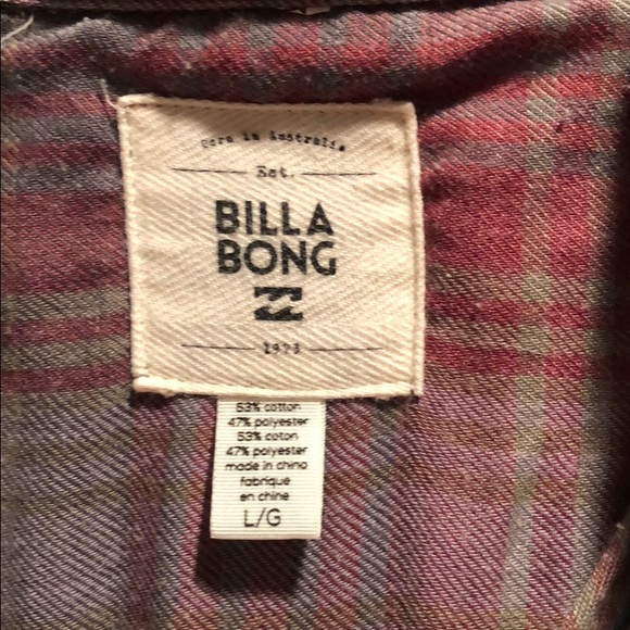 Plaid Billabong Flannel - Picture 3 of 5